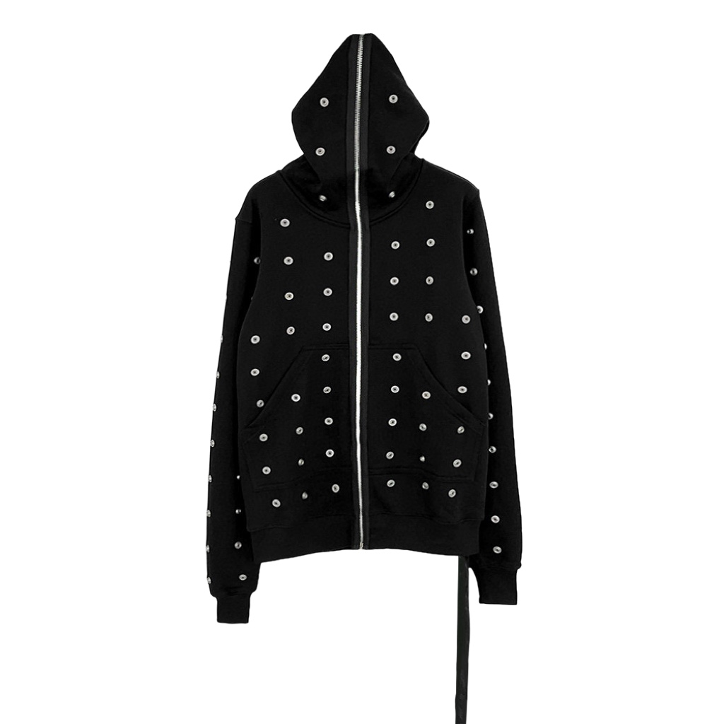 Rick Owens DRKSHDW Stud-detailing Zipped Hoodie - DopestKickz