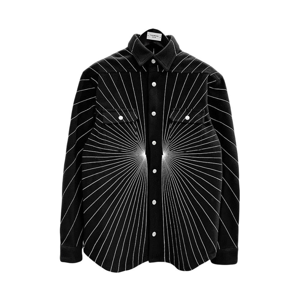 Rick Owens Dust Radiance Embroidered Oversized Outershirt - DopestKickz