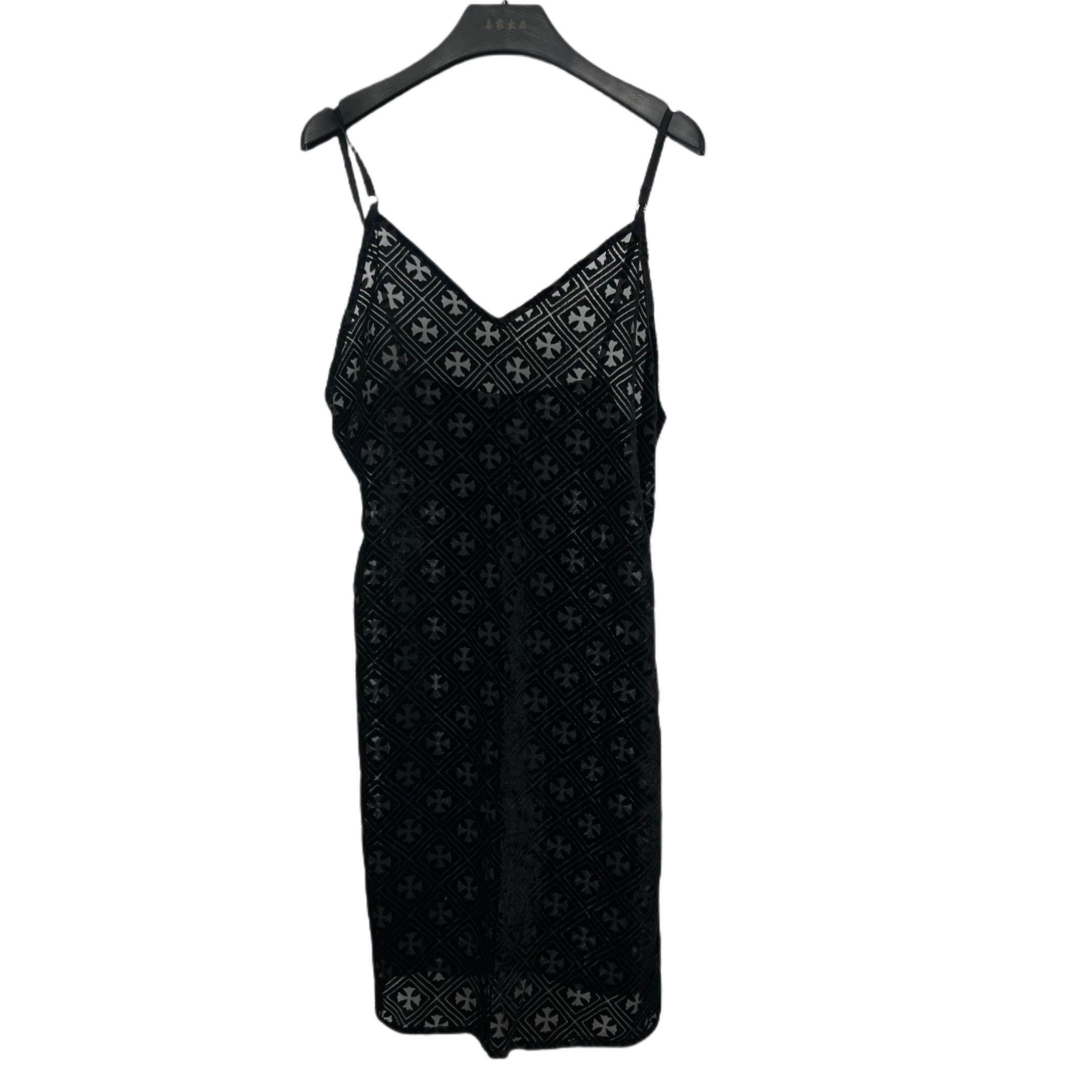 Chrome Hearts Black Velvet Burnout Dress - DopestKickz