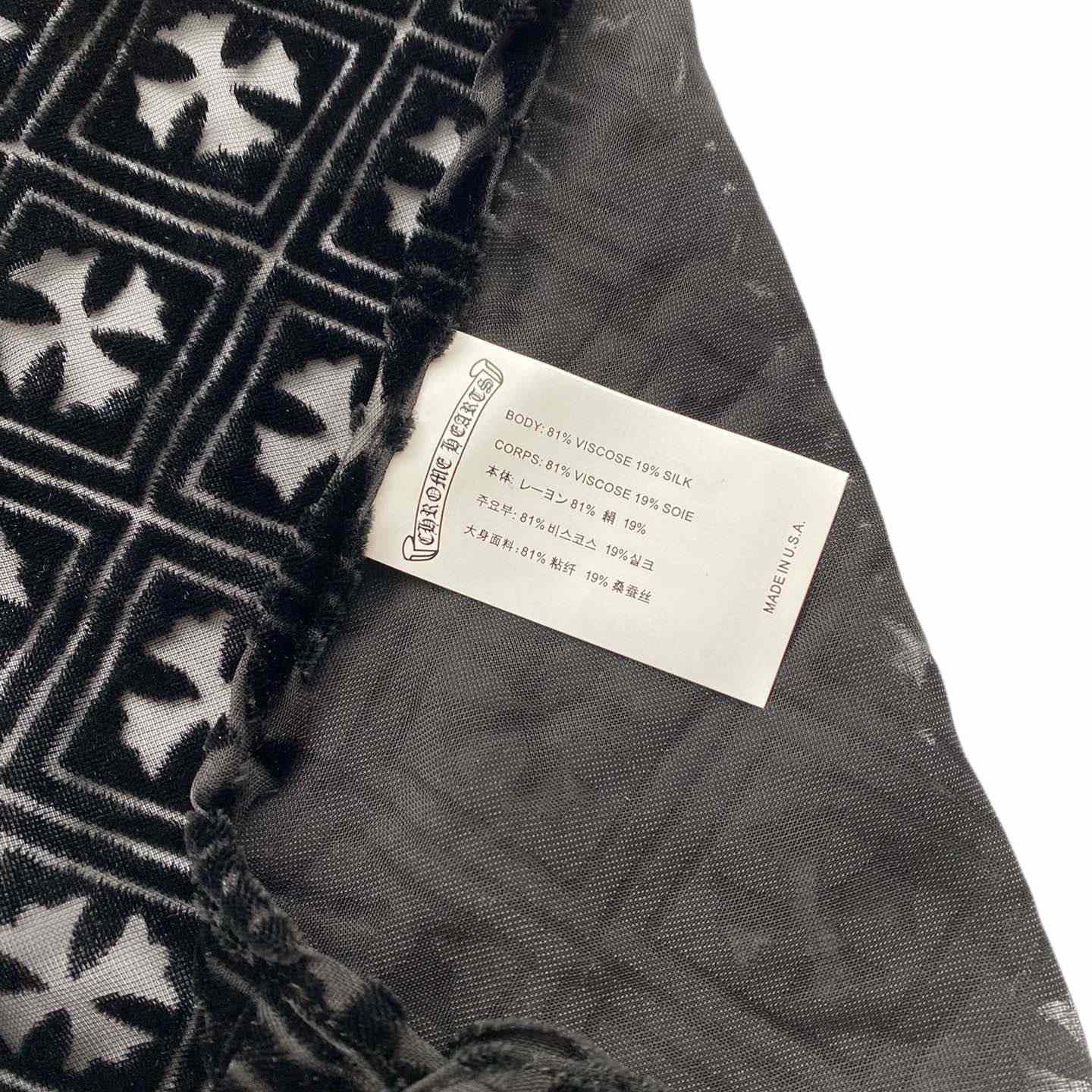 Chrome Hearts Black Velvet Burnout Dress - DopestKickz