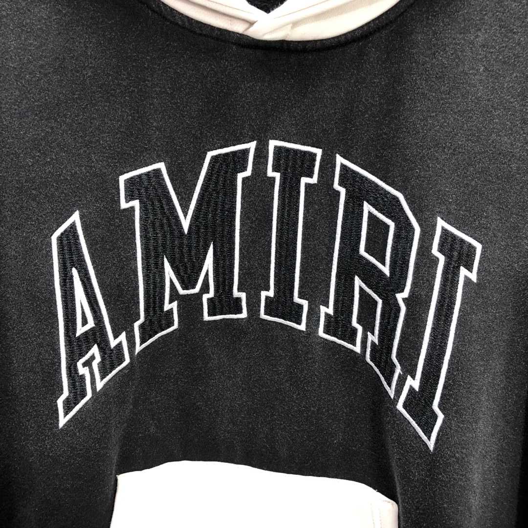 Amiri Black 'Amiri' Vintage Oversized Hoodie - DopestKickz