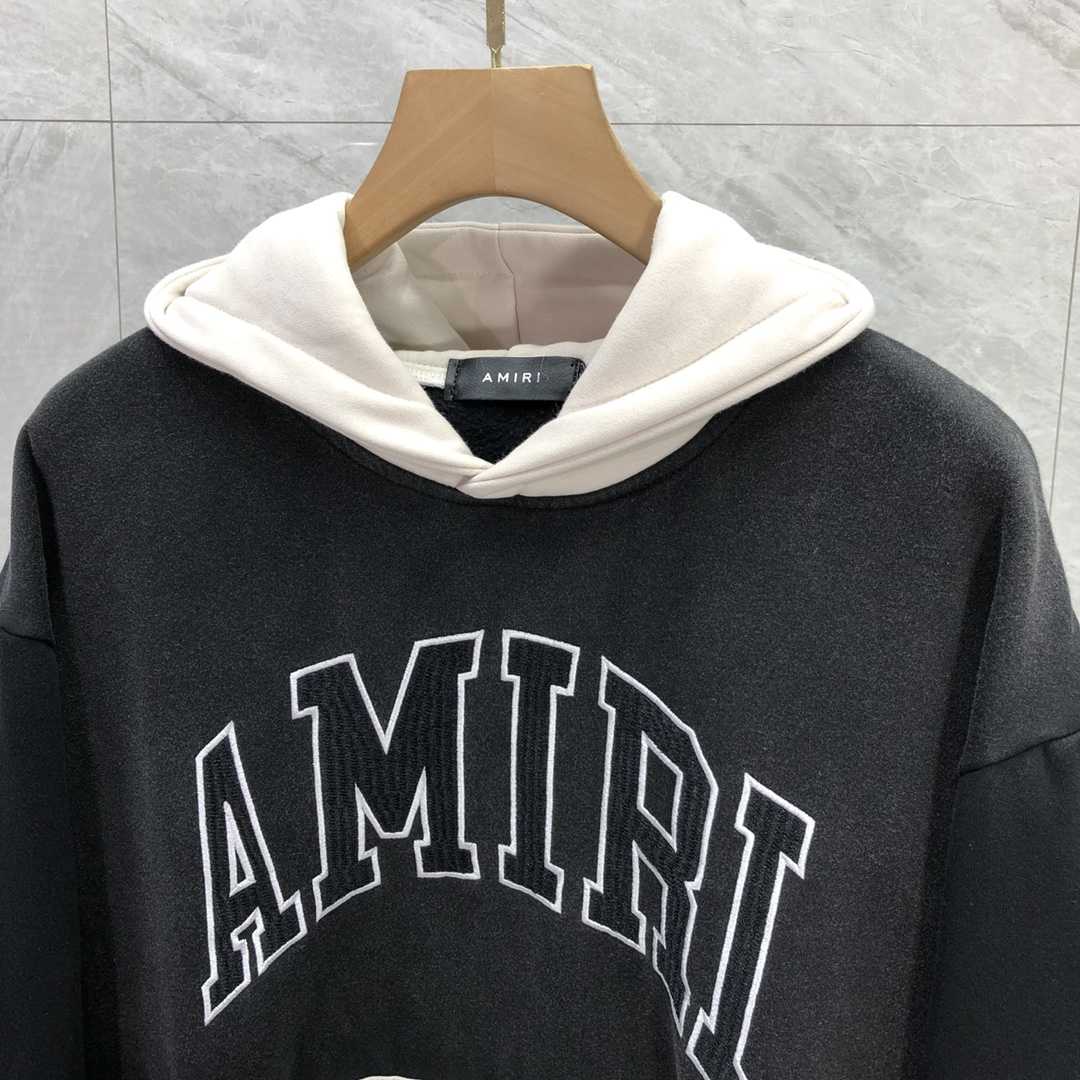 Amiri Black 'Amiri' Vintage Oversized Hoodie - DopestKickz