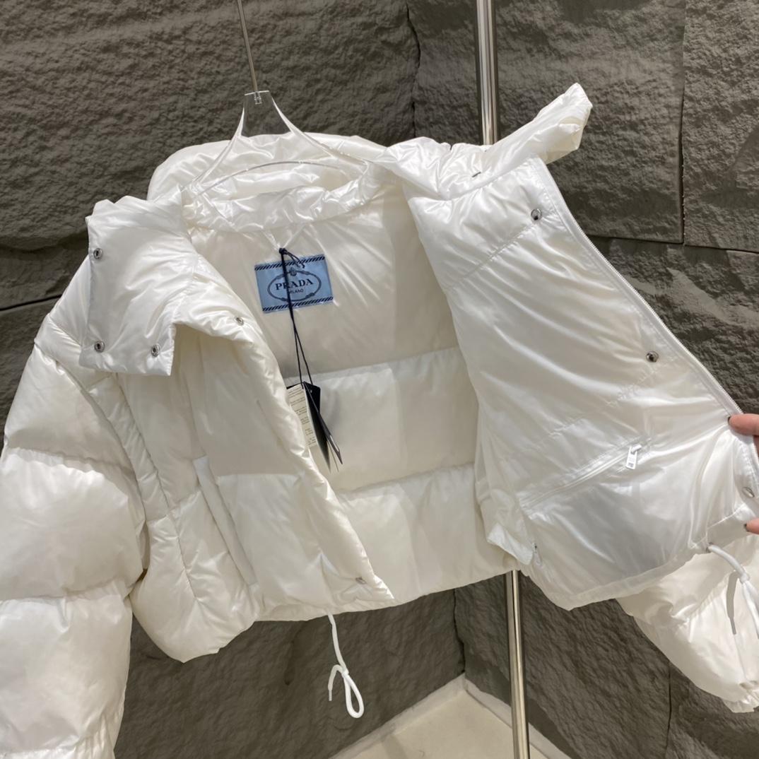 Prada Re-Nylon Convertible Cropped Down Jacket - DopestKickz