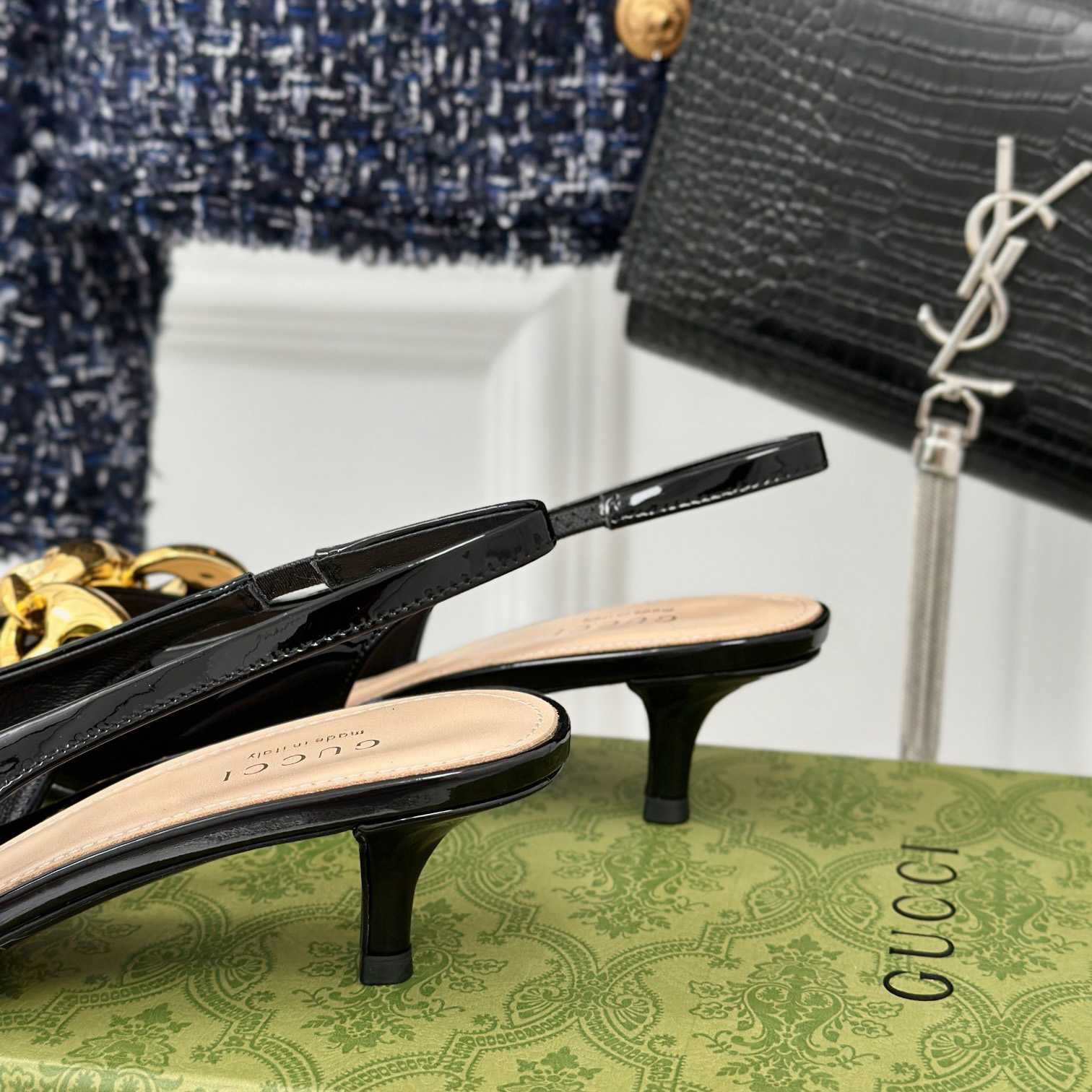 Gucci Women's Slingback With Marina Chain  - DopestKickz