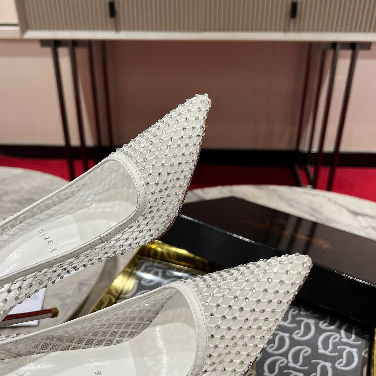 Christian Louboutin Apostropha Mesh Stras  80 mm - DopestKickz