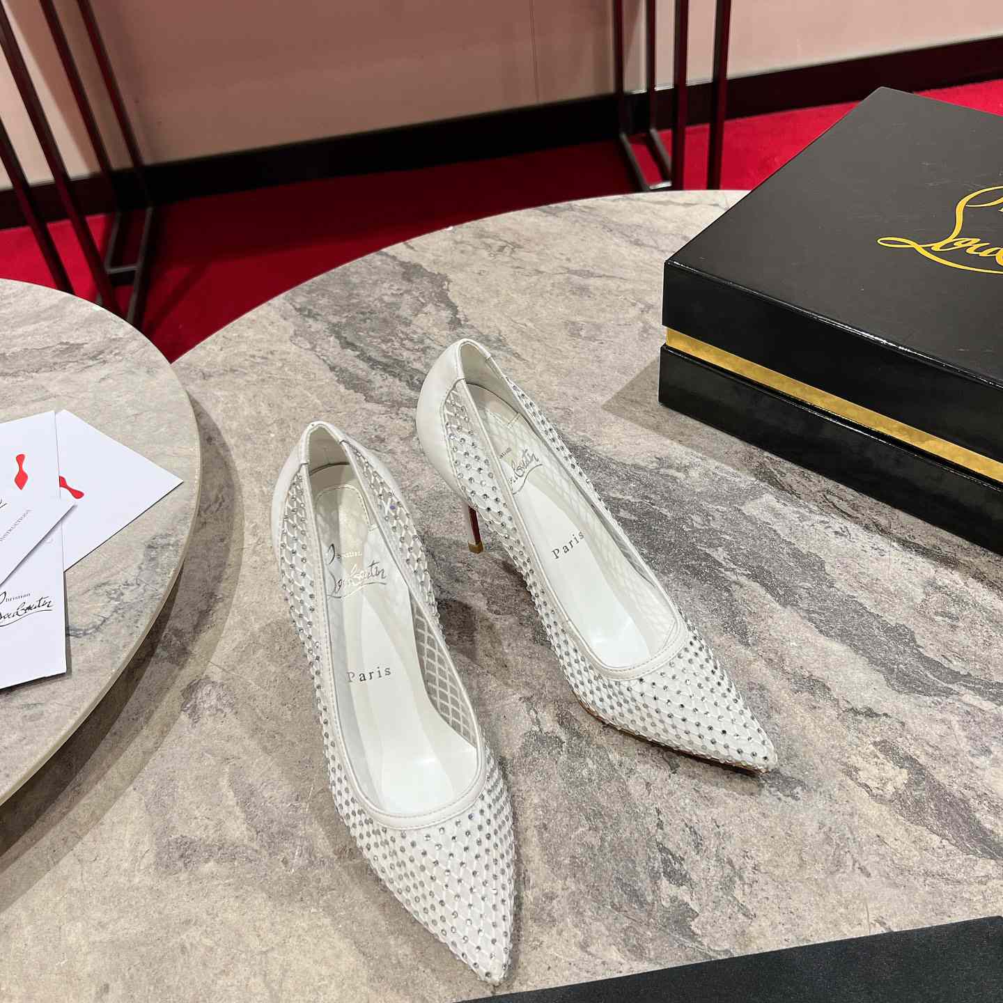 Christian Louboutin Apostropha Mesh Stras  80 mm - DopestKickz