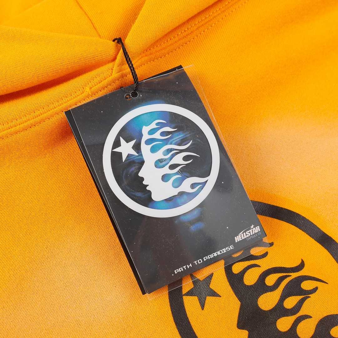 Hellstar Fire Orange Dye Hoodie - DopestKickz