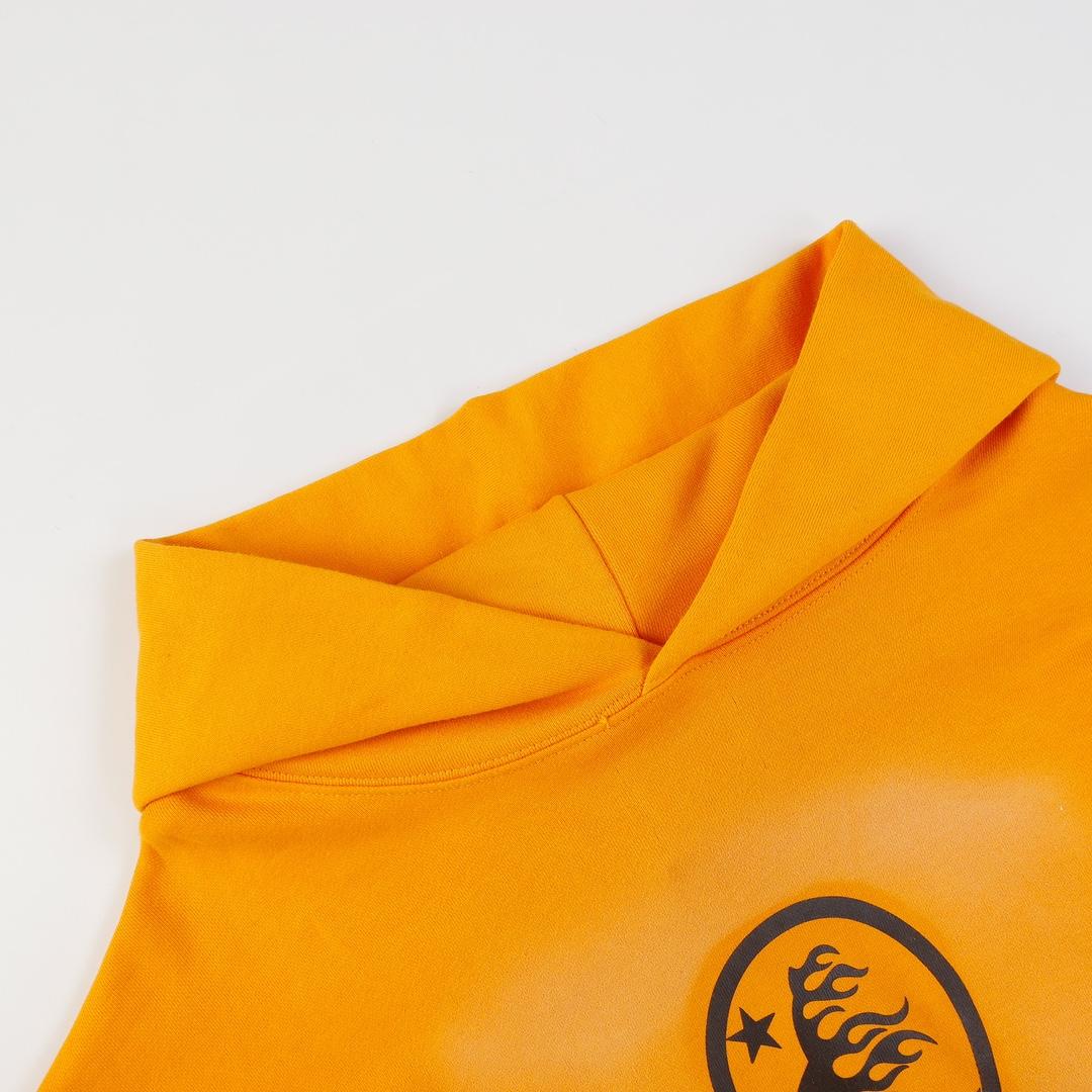 Hellstar Fire Orange Dye Hoodie - DopestKickz