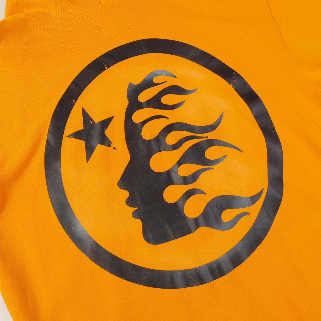 Hellstar Fire Orange Dye Hoodie - DopestKickz