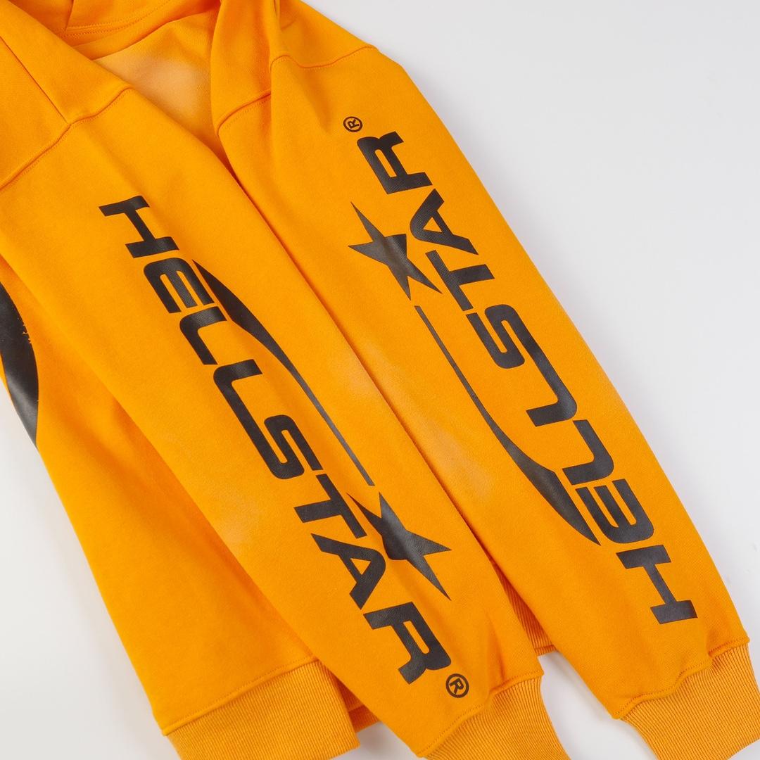 Hellstar Fire Orange Dye Hoodie - DopestKickz