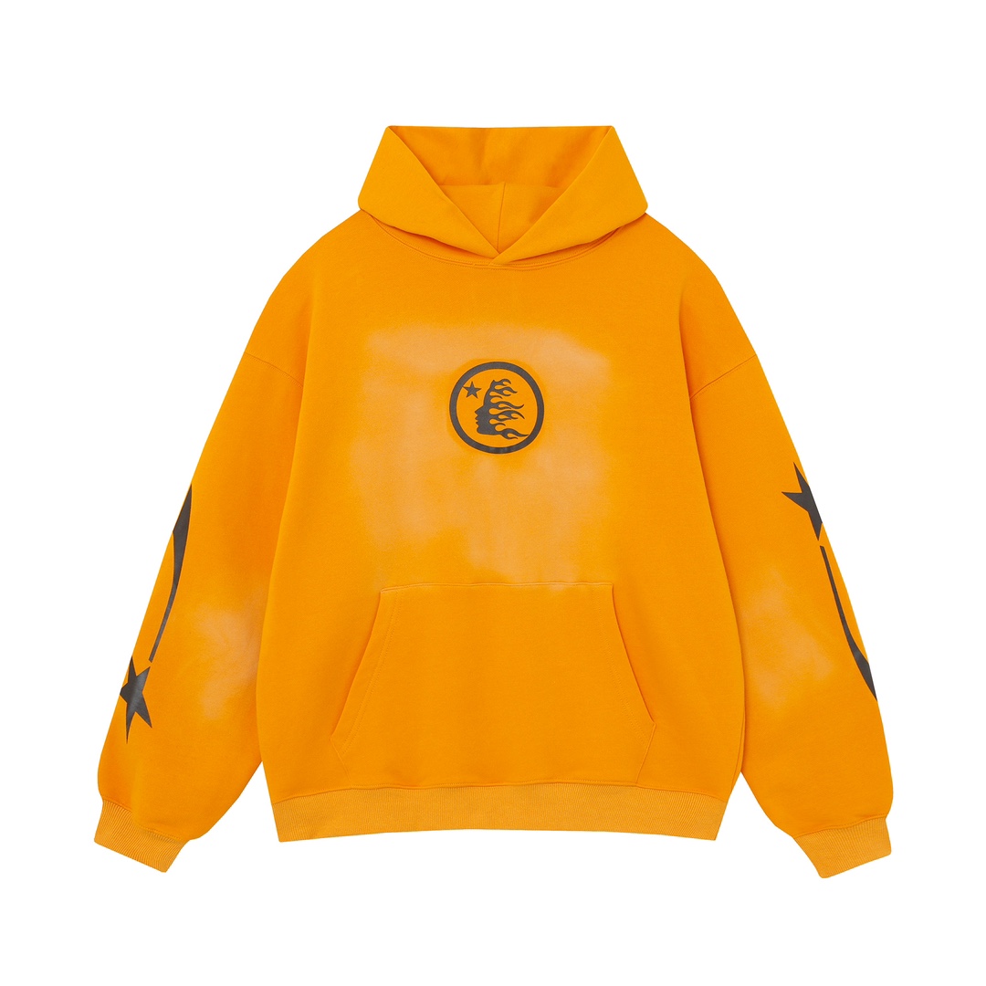 Hellstar Fire Orange Dye Hoodie - DopestKickz