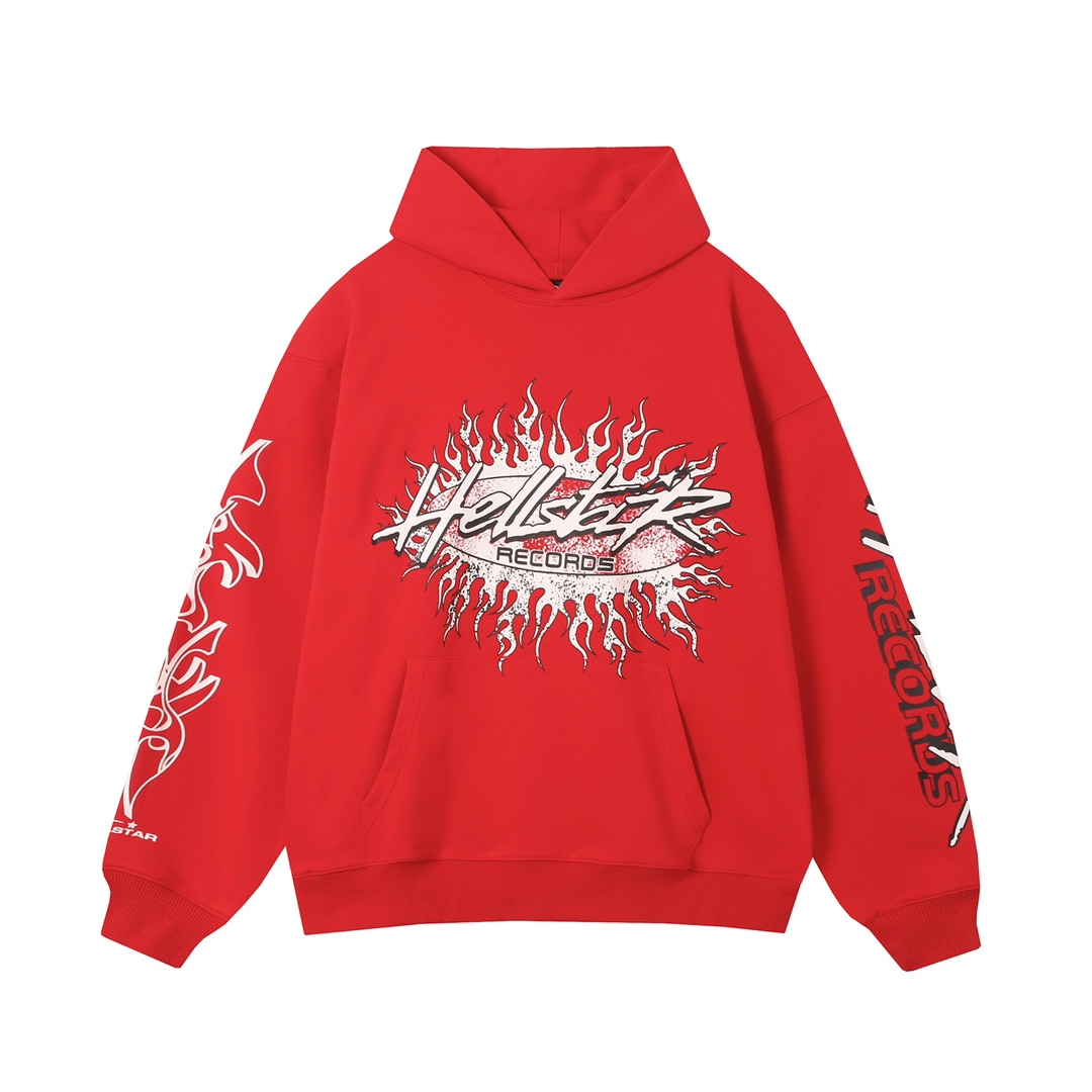 Hellstar Records Red Hoodie - DopestKickz