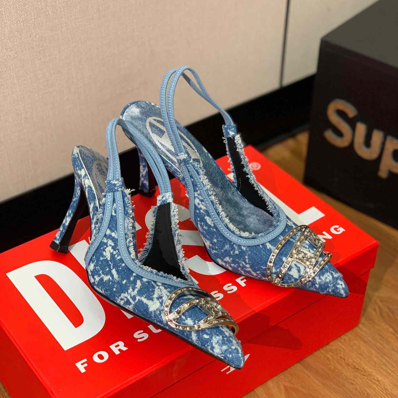 Diesel Women's Blue Venus Heels - DopestKickz