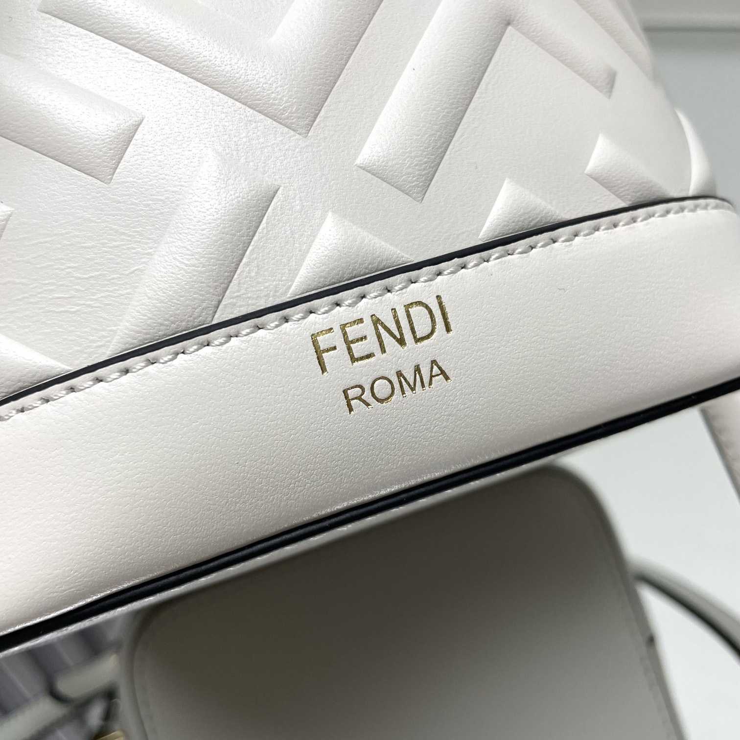 Fendi Mon Tresor White Leather Mini-bag With FF Motif - DopestKickz