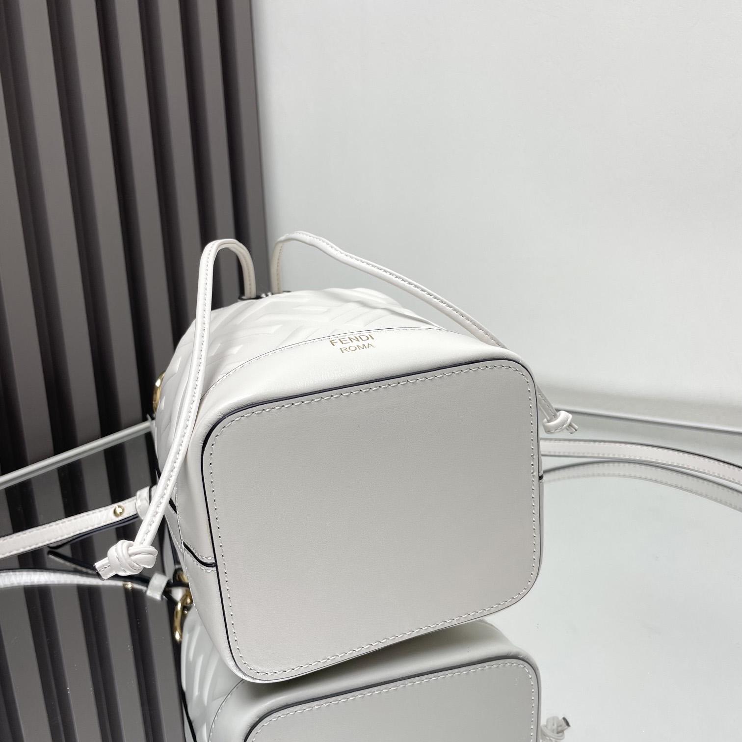 Fendi Mon Tresor White Leather Mini-bag With FF Motif - DopestKickz