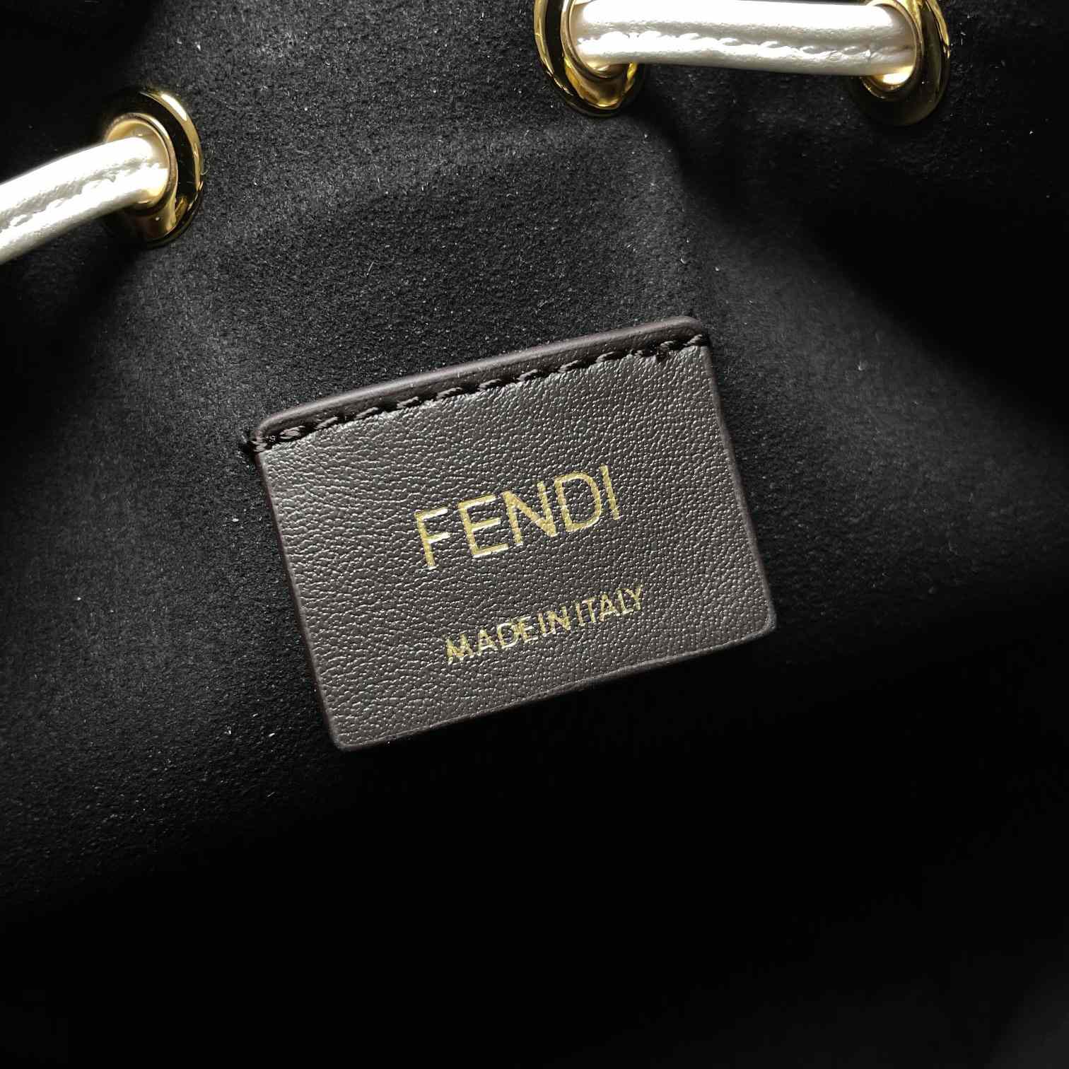 Fendi Mon Tresor White Leather Mini-bag With FF Motif - DopestKickz