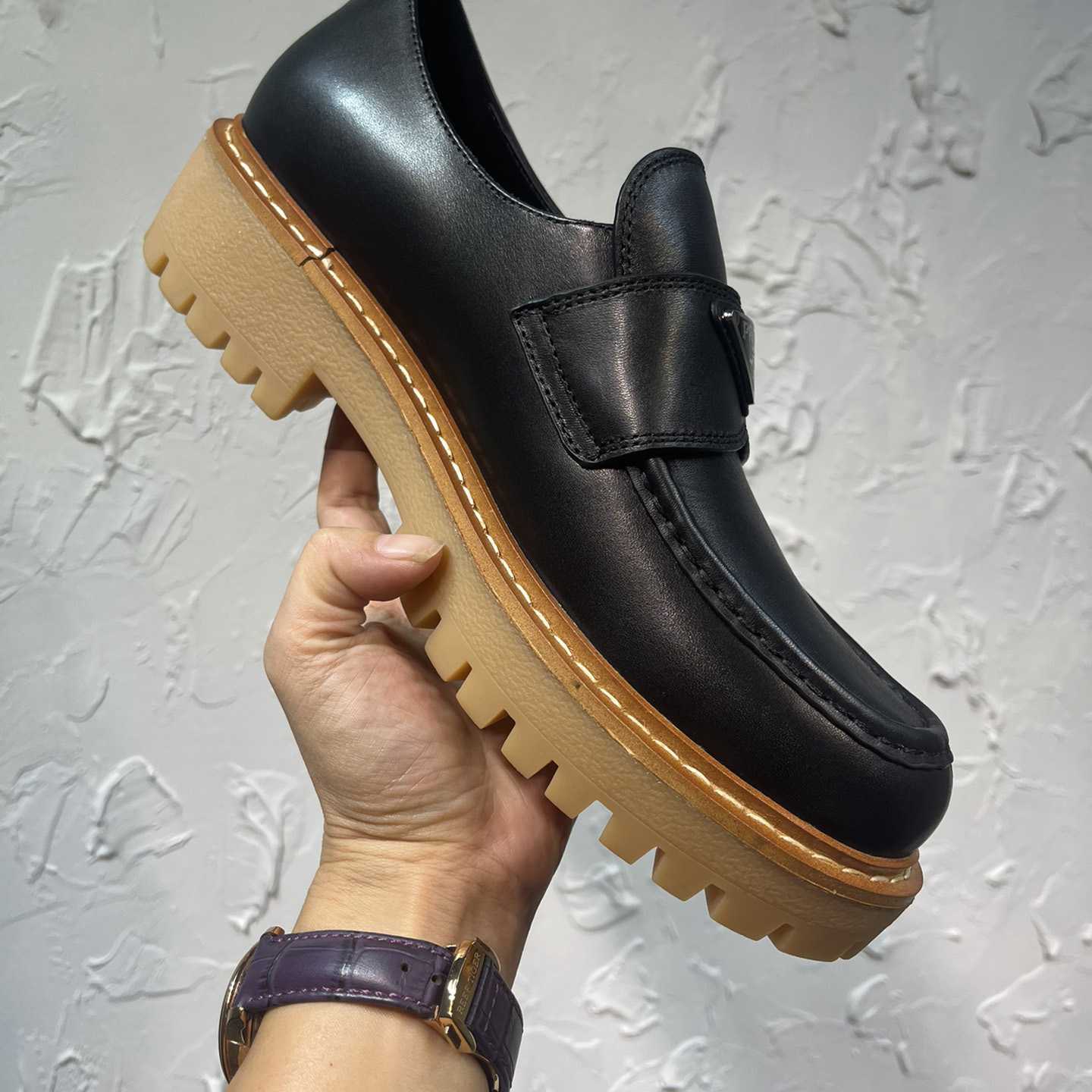 Prada Leather Loafers In Black - DopestKickz