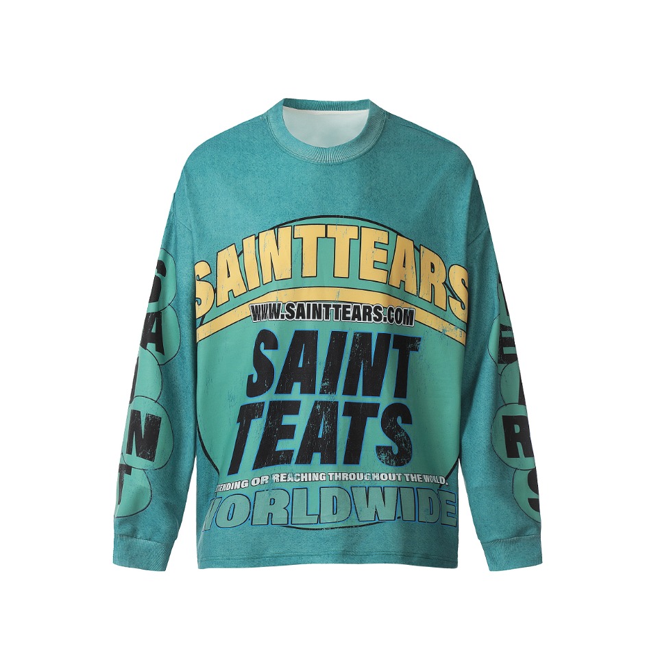 Saint Michael Tears Long Sleeve T-Shirt - DopestKickz