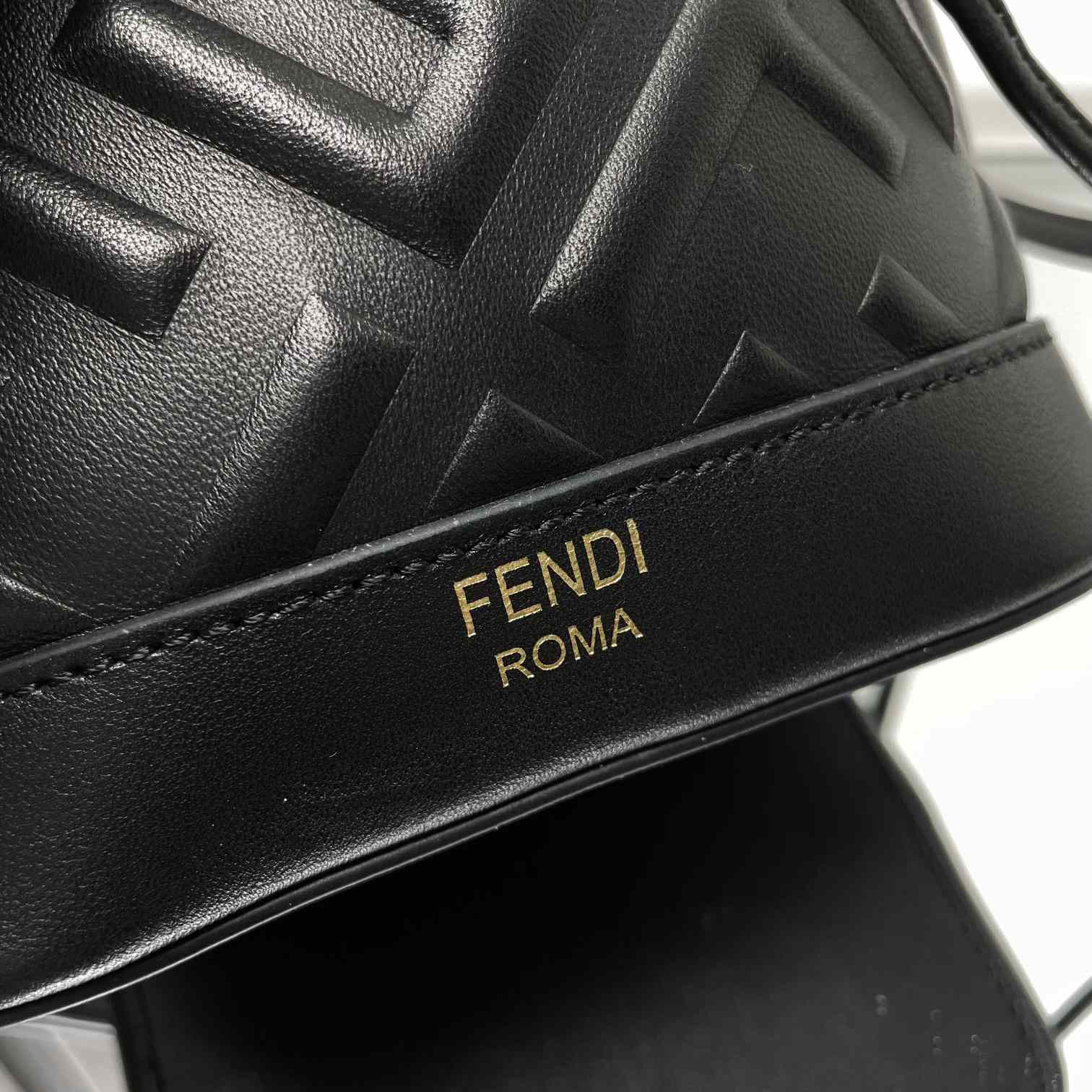 Fendi Mon Tresor Black Leather Mini-bag With FF Motif - DopestKickz