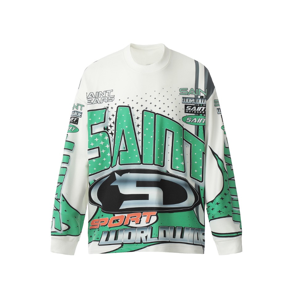 Saint Michael Printed Long Sleeve T-Shirt - DopestKickz