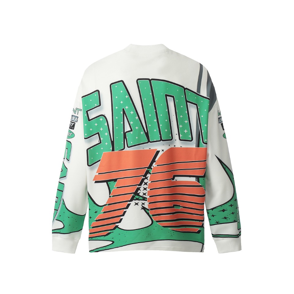Saint Michael Printed Long Sleeve T-Shirt - DopestKickz
