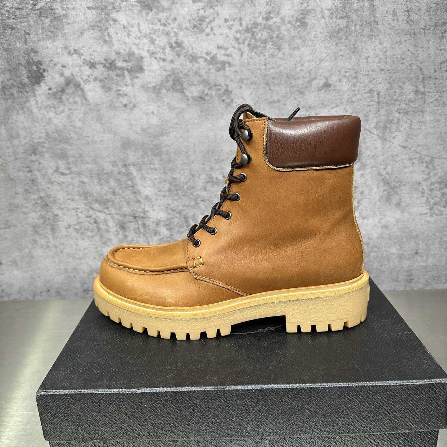 Prada Lug-sole Leather Boots - DopestKickz