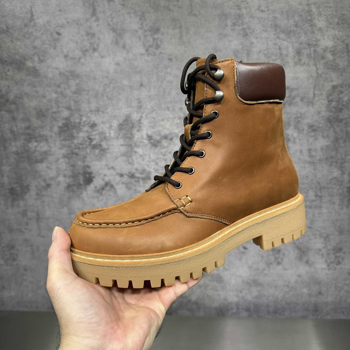 Prada Lug-sole Leather Boots - DopestKickz