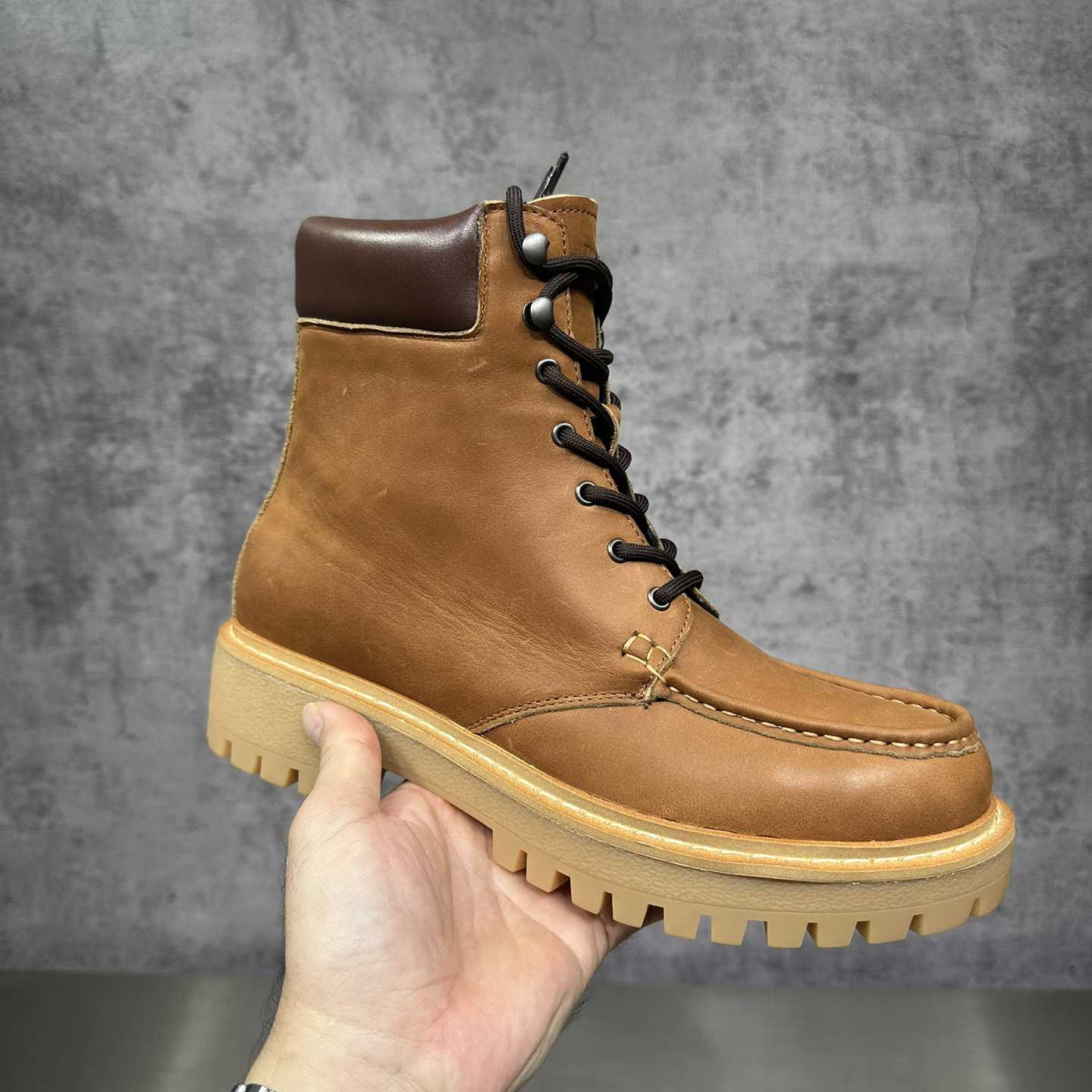 Prada Lug-sole Leather Boots - DopestKickz