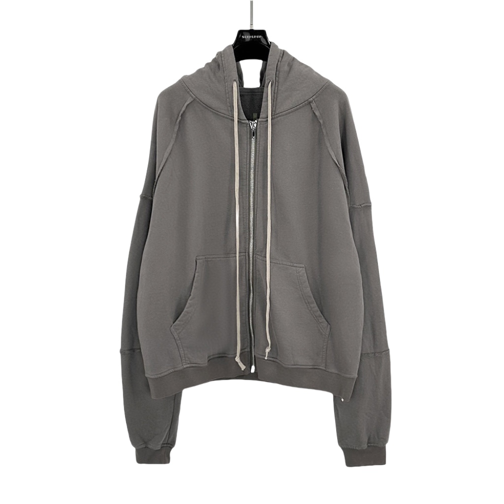 Rick Owens Cotton Zip-up Hoodie - DopestKickz