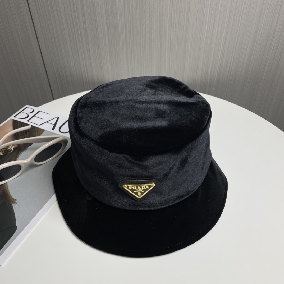 Prada Velvet Bucket Hat - DopestKickz
