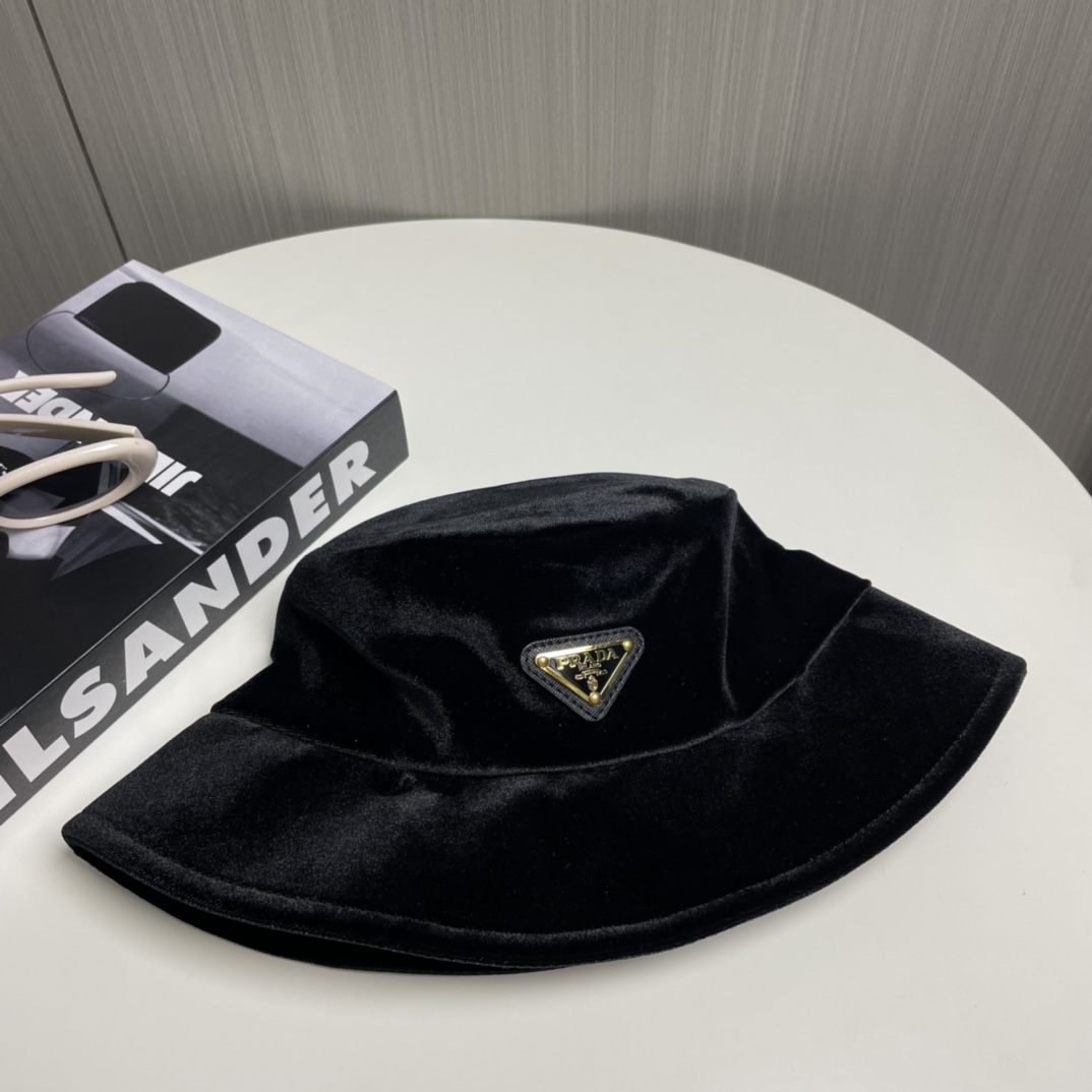 Prada Velvet Bucket Hat - DopestKickz