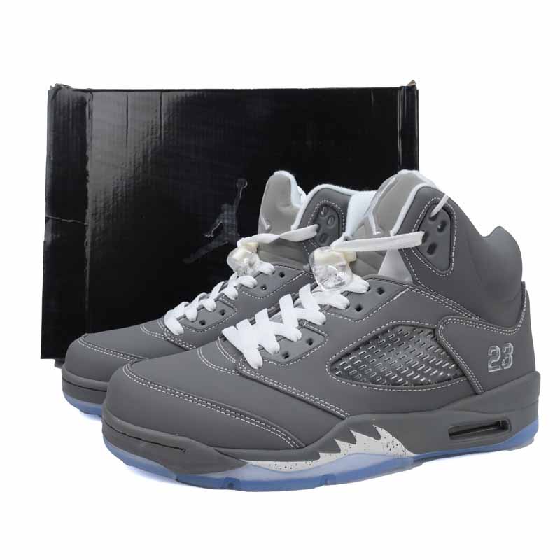 Air Jordan 5 Retro 'Wolf Grey' Sneakers     136027-005  - DopestKickz