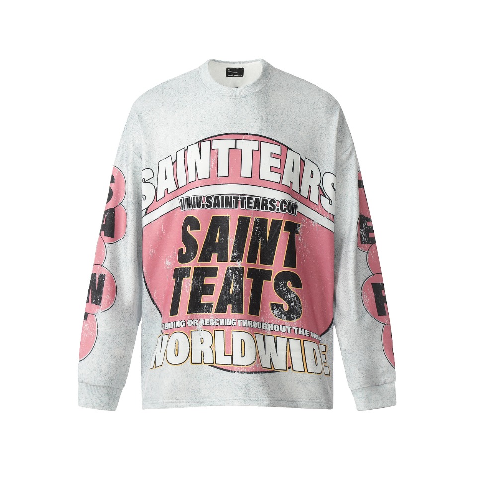 Saint Michael Tears Long Sleeve T-Shirt - DopestKickz