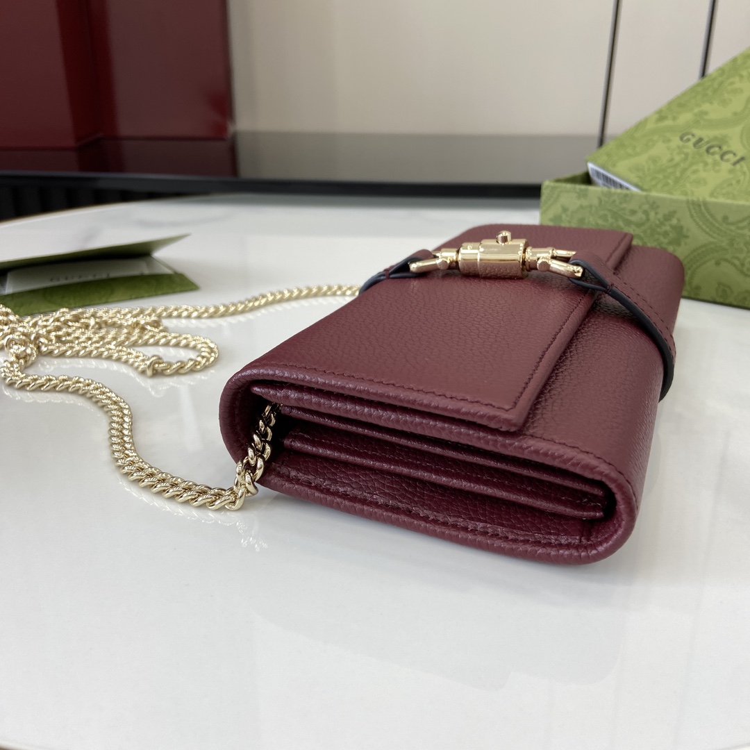Gucci Jackie 1961 Chain Wallet - DopestKickz