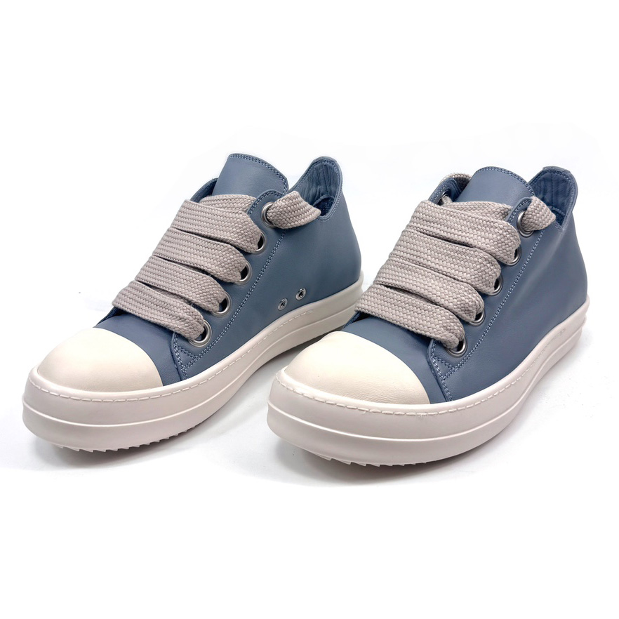 Rick Owens Jumbo-Laced Low-Top Sneakers - DopestKickz