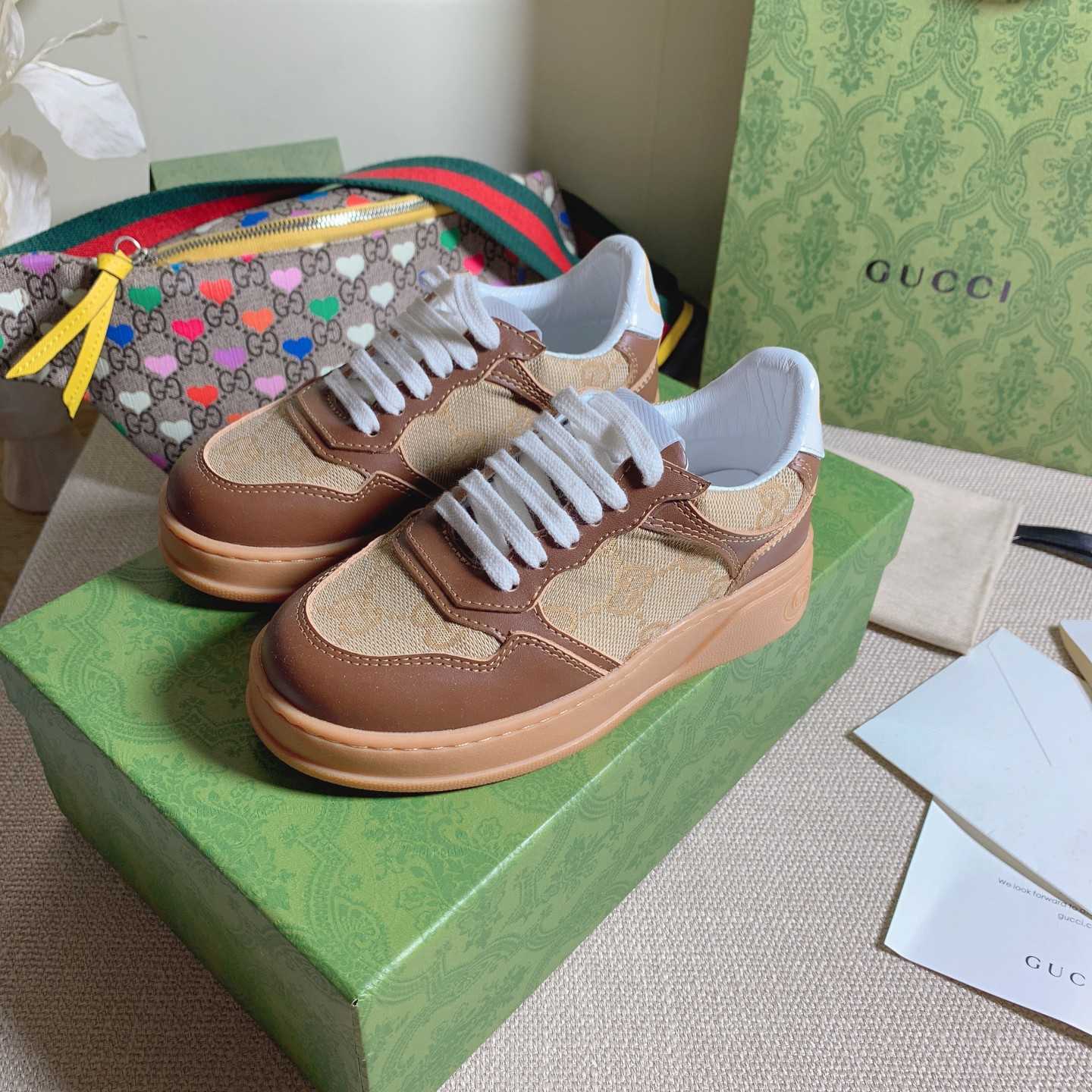 Gucci Toddler Leather Platform Sneaker - DopestKickz