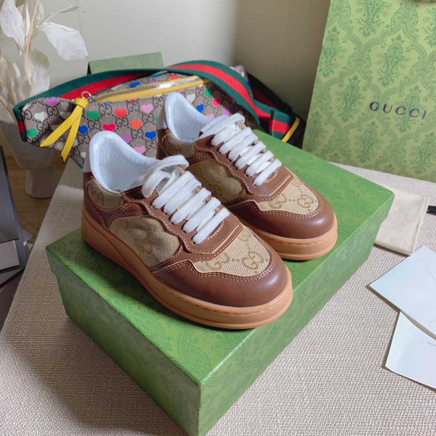 Gucci Toddler Leather Platform Sneaker - DopestKickz