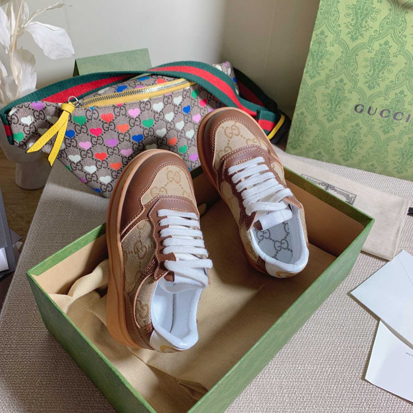 Gucci Toddler Leather Platform Sneaker - DopestKickz