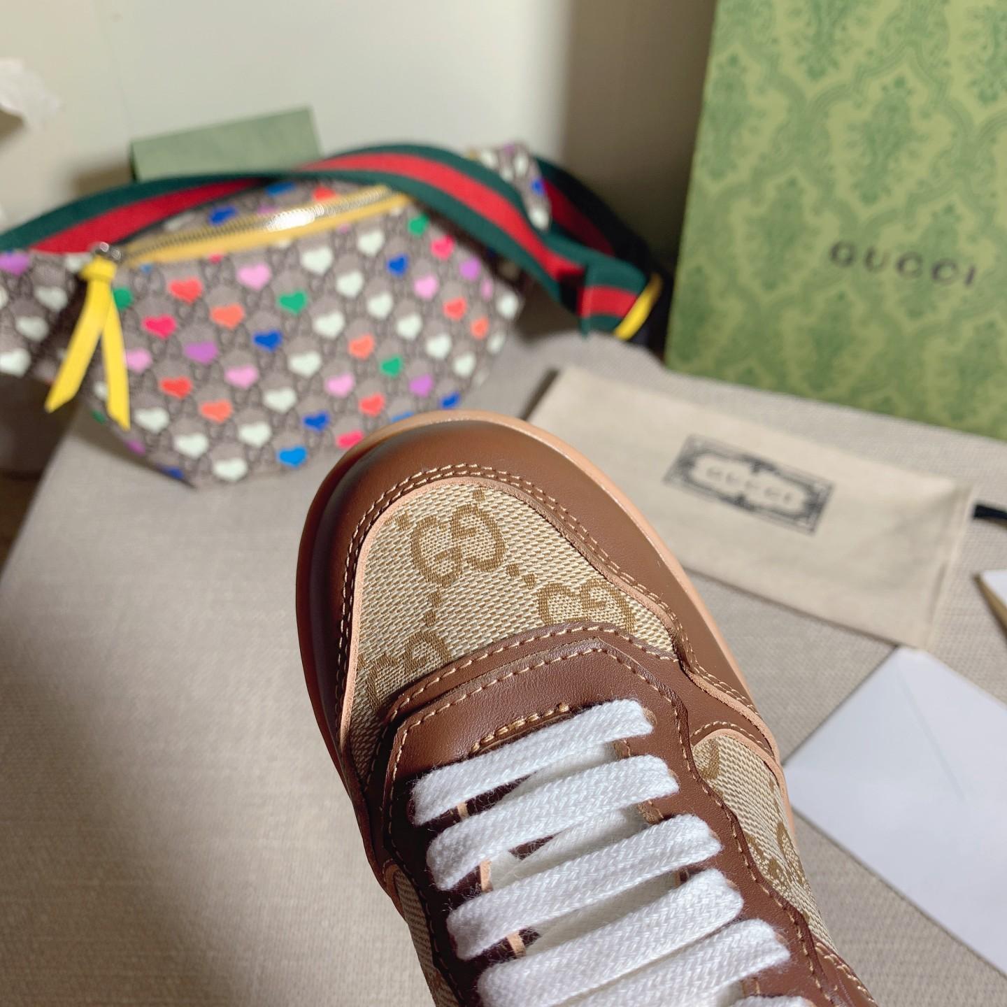 Gucci Toddler Leather Platform Sneaker - DopestKickz