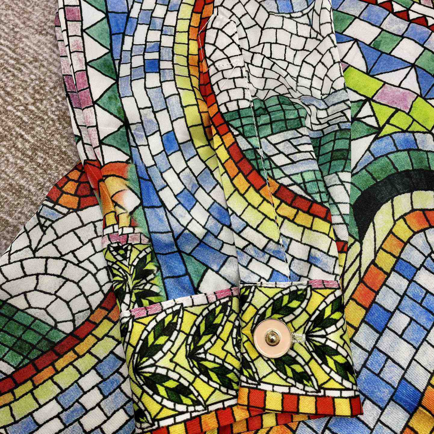 Casablanca Mosaic De Damas Silk Shirt     CA3497 - DopestKickz