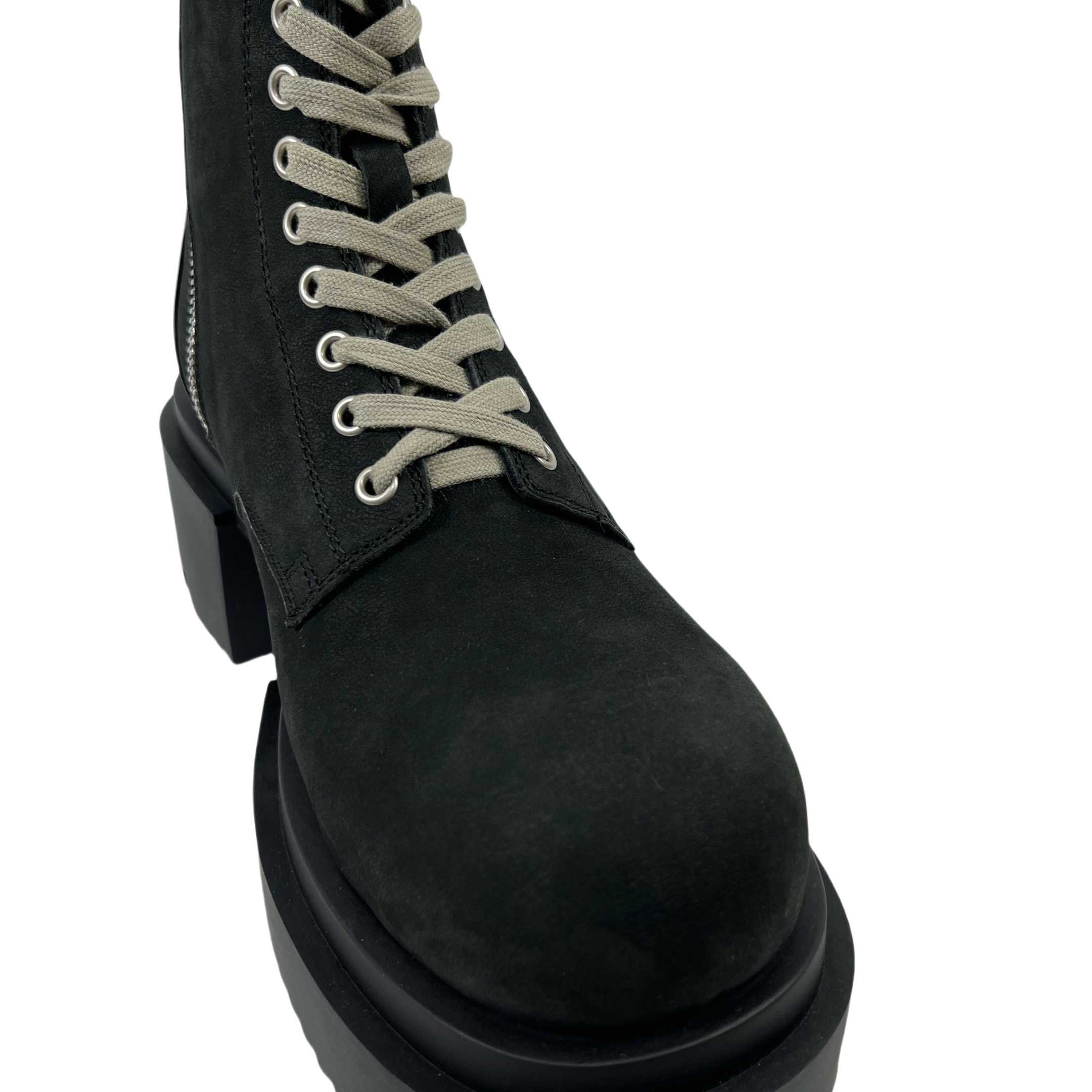 Rick Owens Low Army Bogun 80mm leather boots - DopestKickz