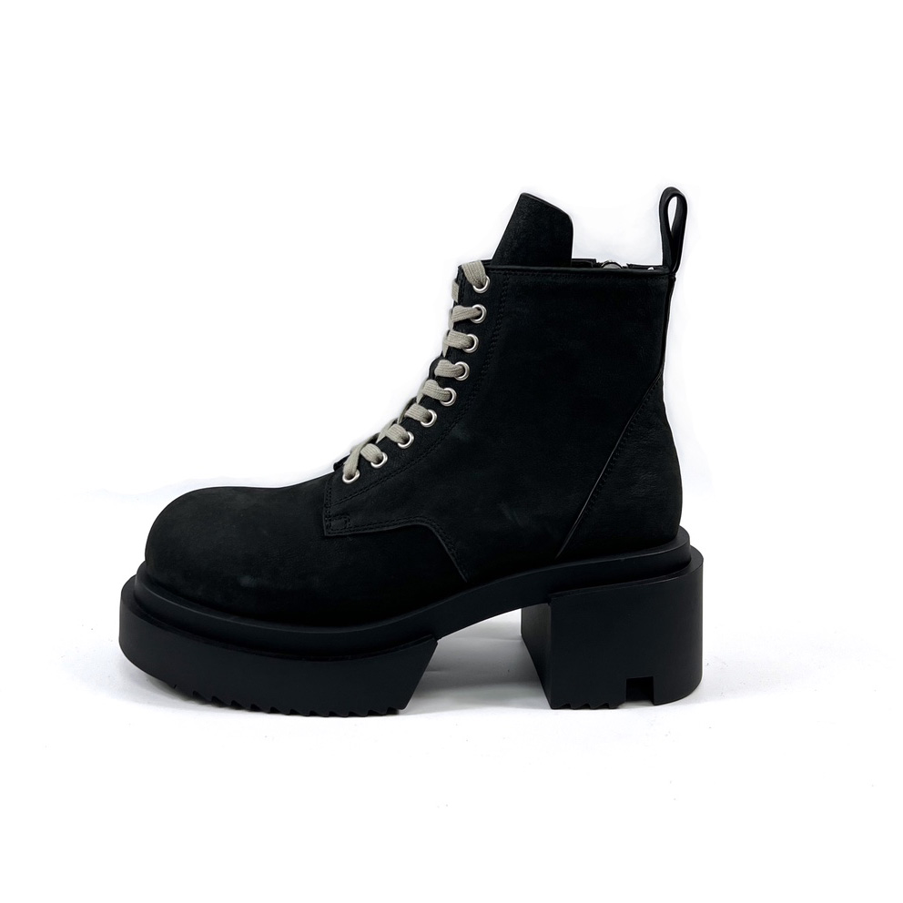 Rick Owens Low Army Bogun 80mm leather boots - DopestKickz