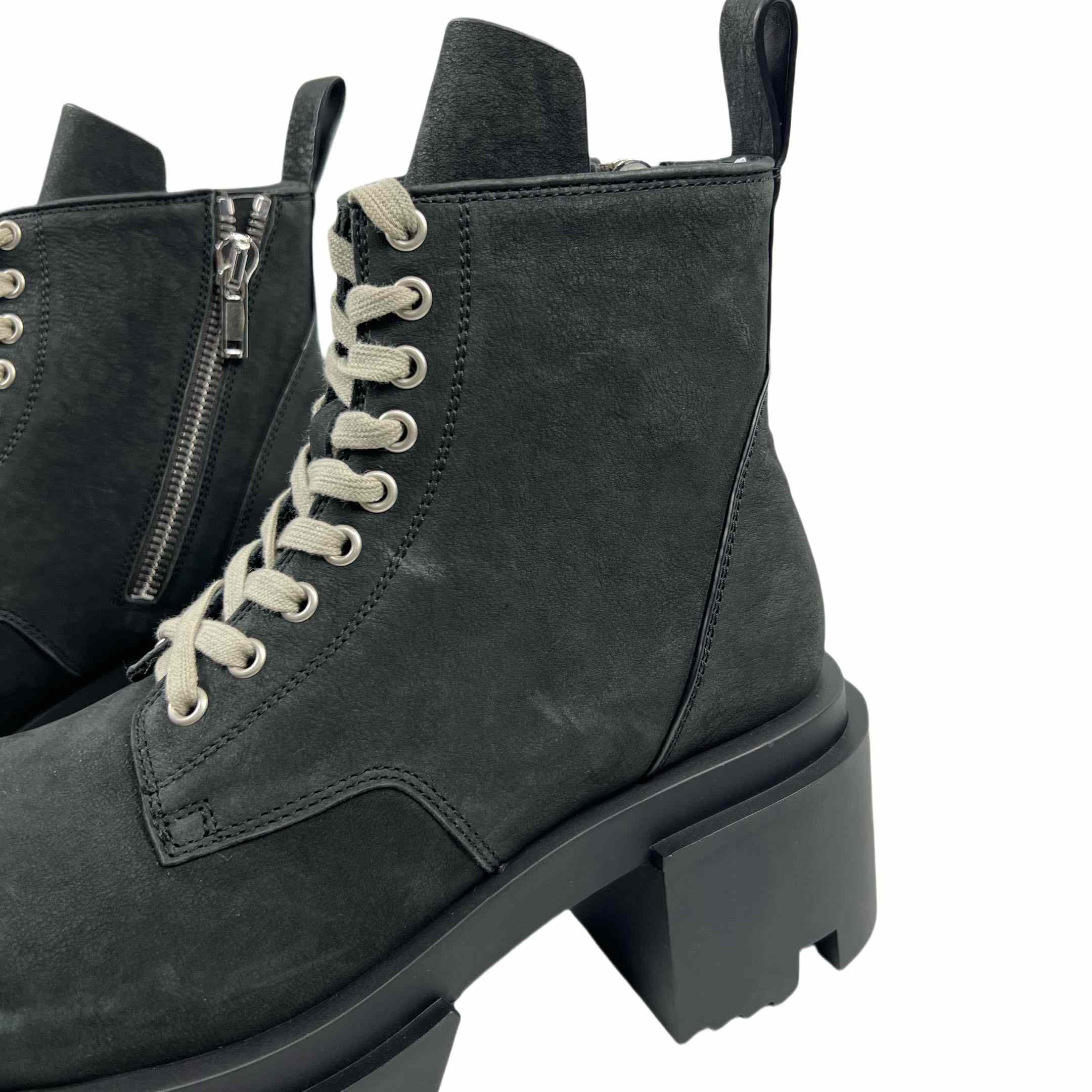 Rick Owens Low Army Bogun 80mm leather boots - DopestKickz