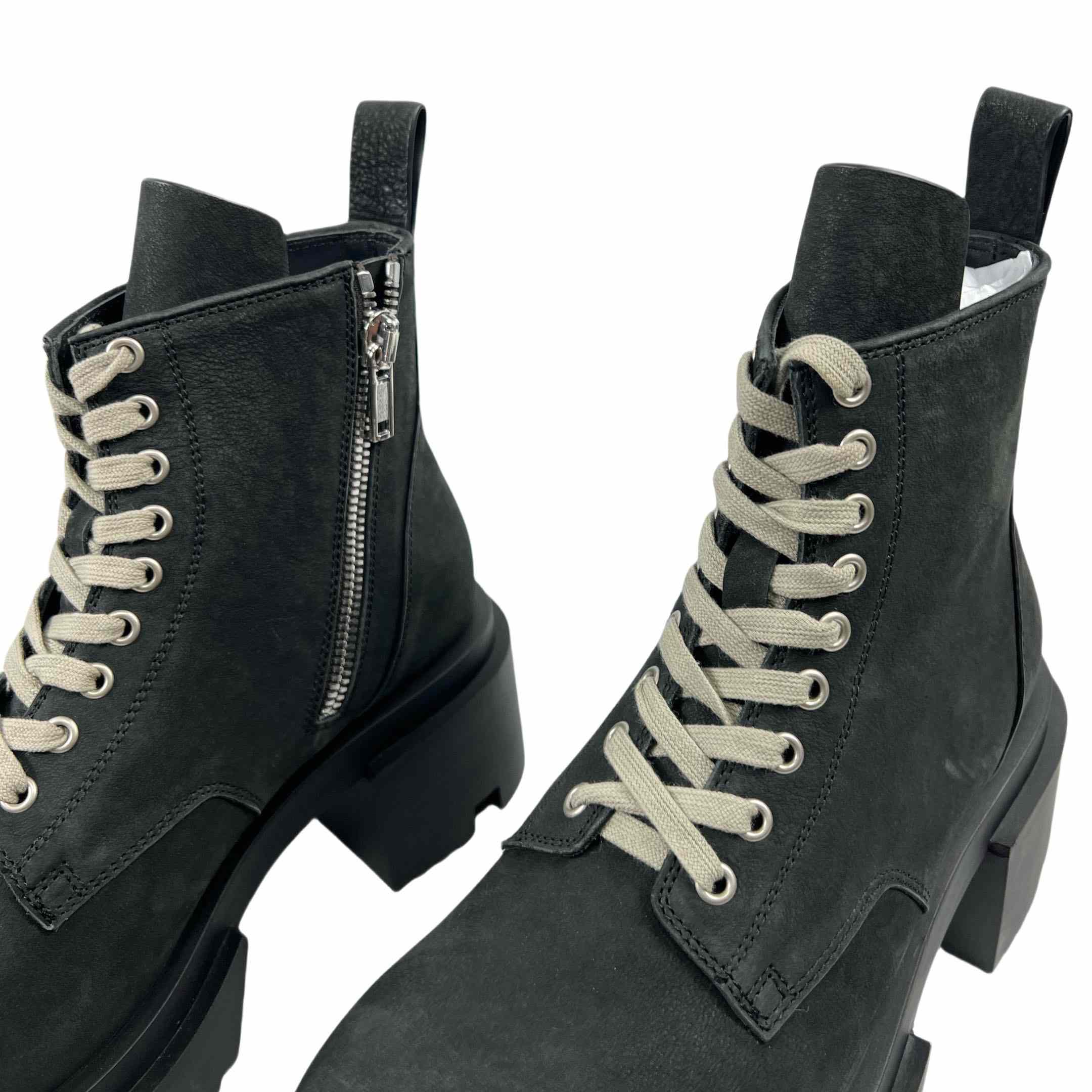 Rick Owens Low Army Bogun 80mm leather boots - DopestKickz