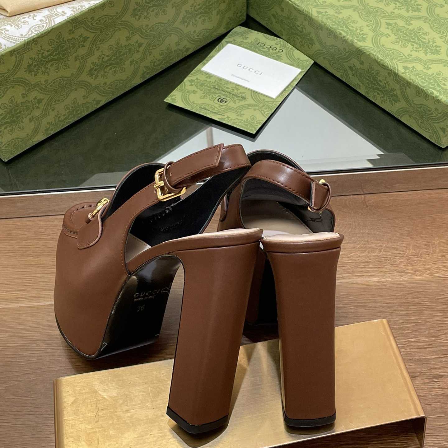 Gucci Women's Horsebit Platform Loafer Slingback - DopestKickz