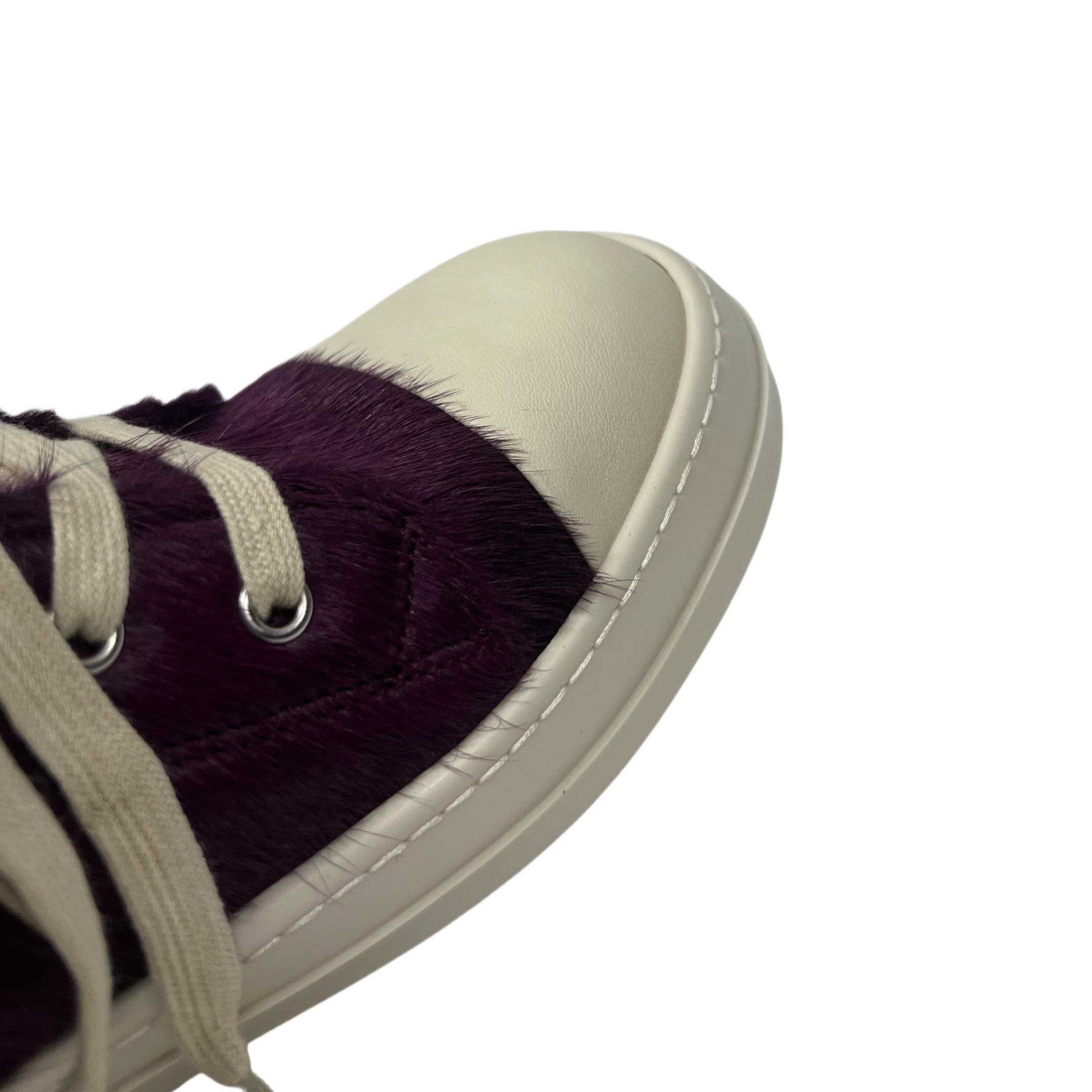 Rick Owens Purple Fur Sneakers - DopestKickz