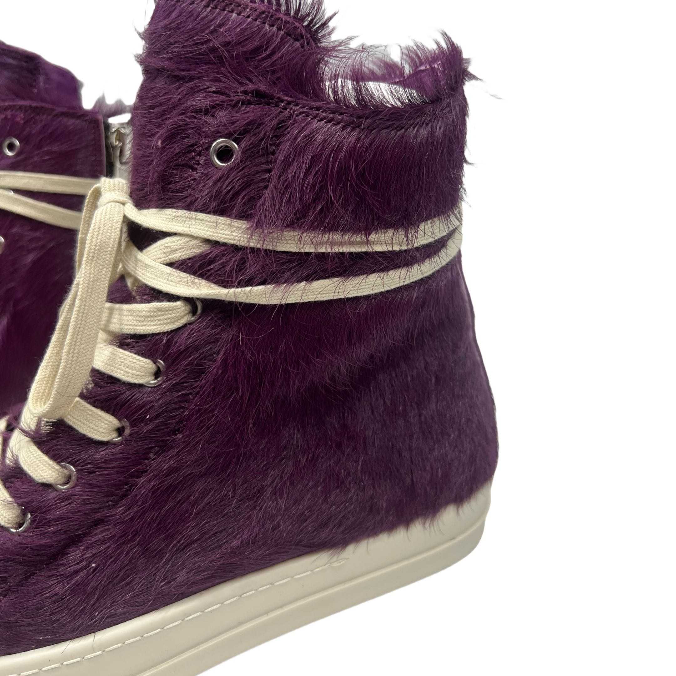Rick Owens Purple Fur Sneakers - DopestKickz