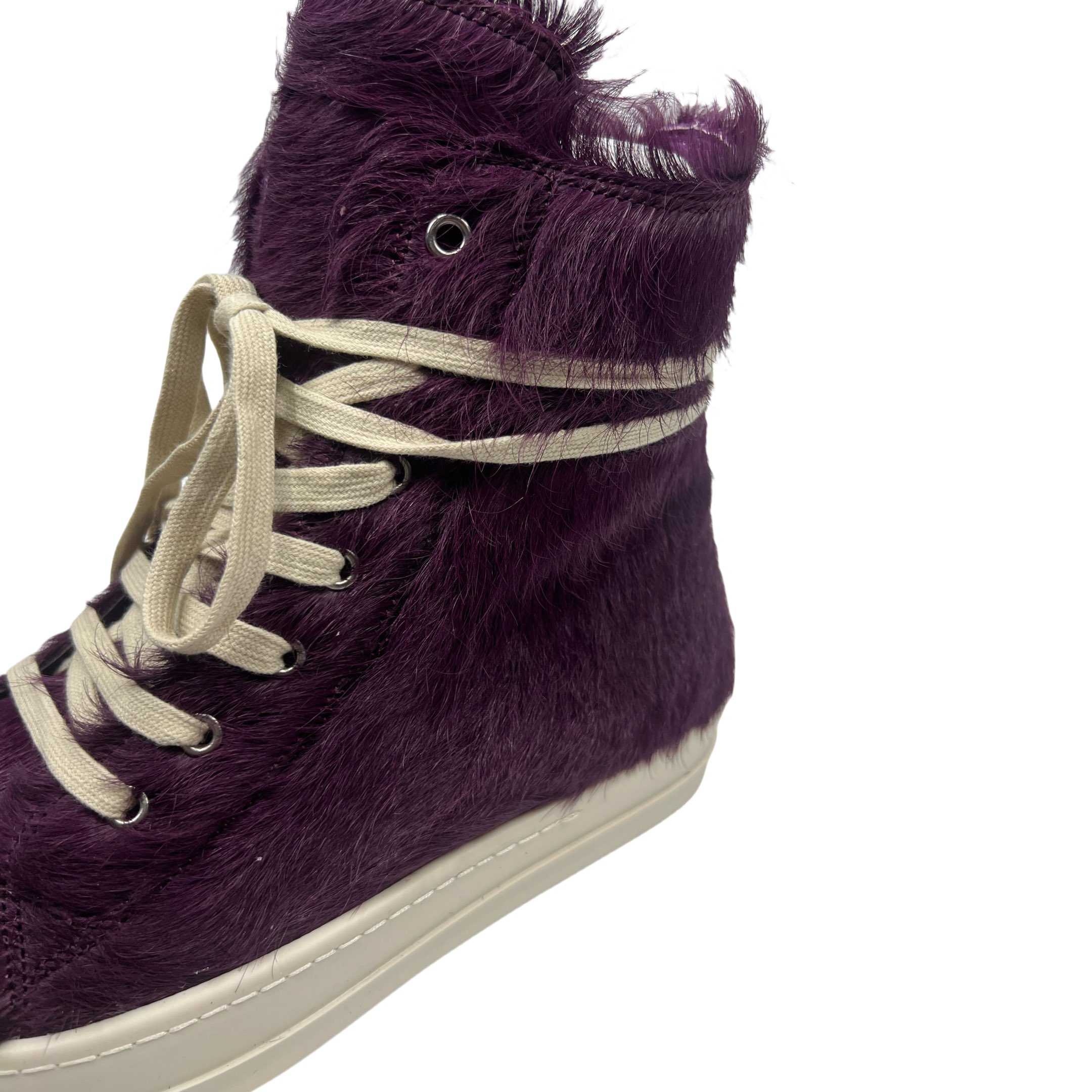Rick Owens Purple Fur Sneakers - DopestKickz