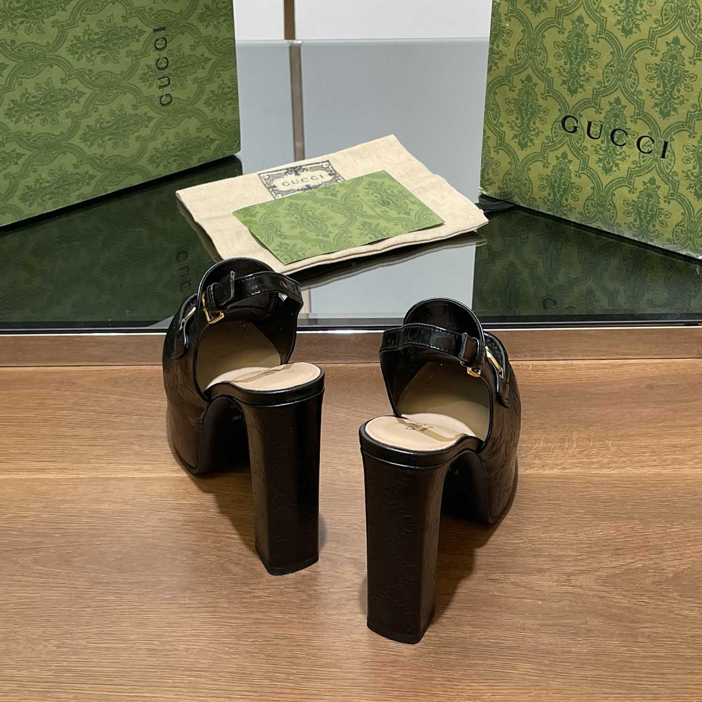 Gucci Women's Horsebit Platform Loafer Slingback - DopestKickz