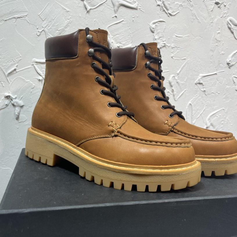 Prada Lug-sole Leather Boots - DopestKickz